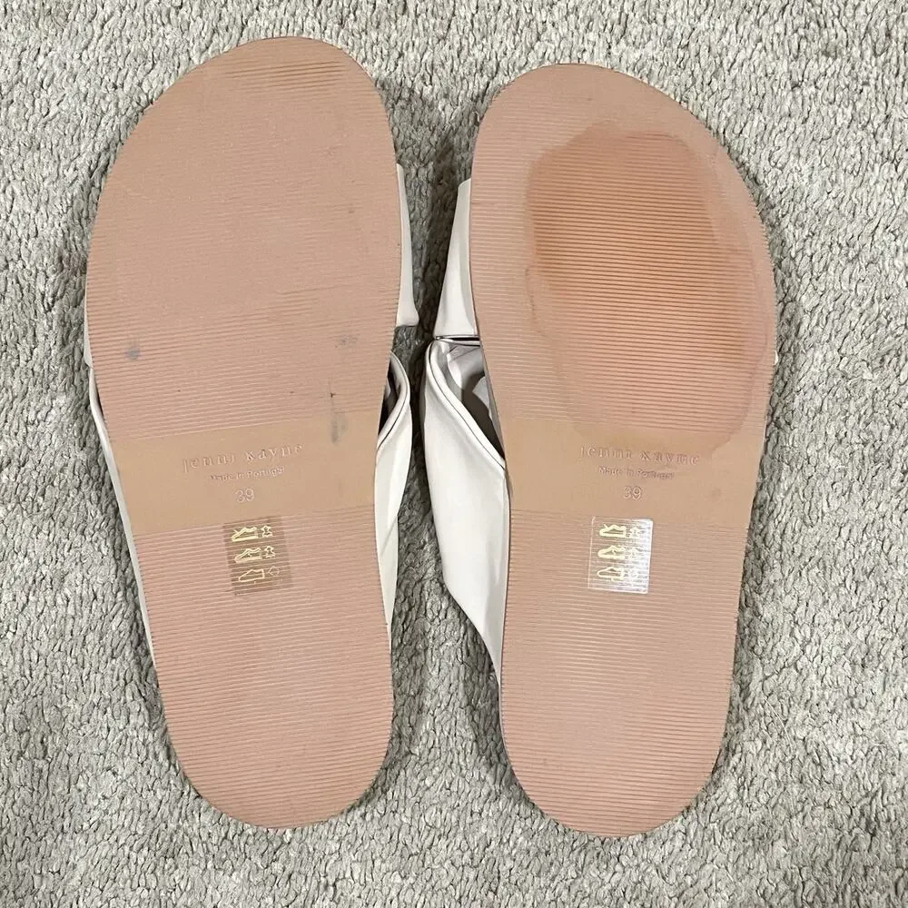 Jenni Kayne Leather Knot Sandal Cream Quite Luxury Size 39 9 Resort Beach - Picture 8 of 8